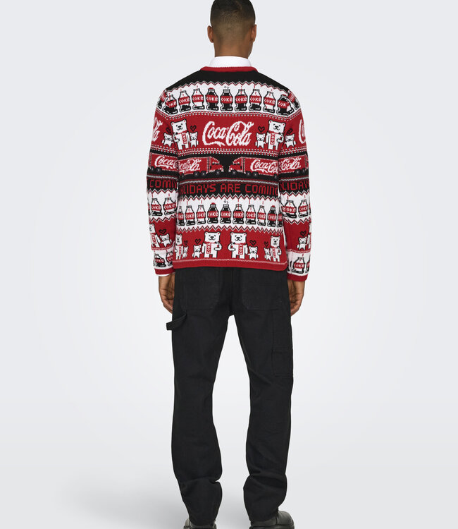 ONLY & SONS Pull X MAS COLA ONLY & SONS POMPEIAN RED