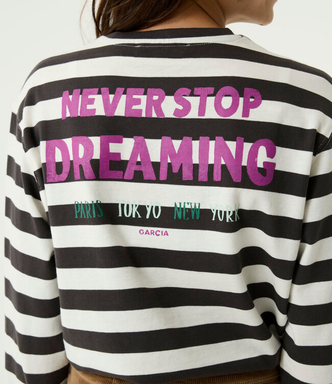 GARCIA T-Shirt NEVER STOP DREAMING GARCIA GIRLS SMOKEY STRIPE