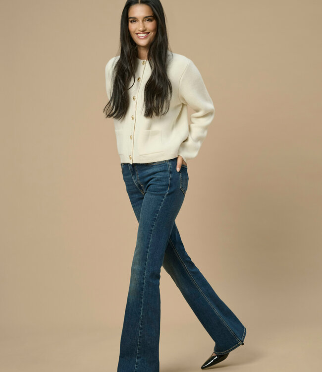 JDY Broek JEANS KATHY FLARED JDY DARK BLUE
