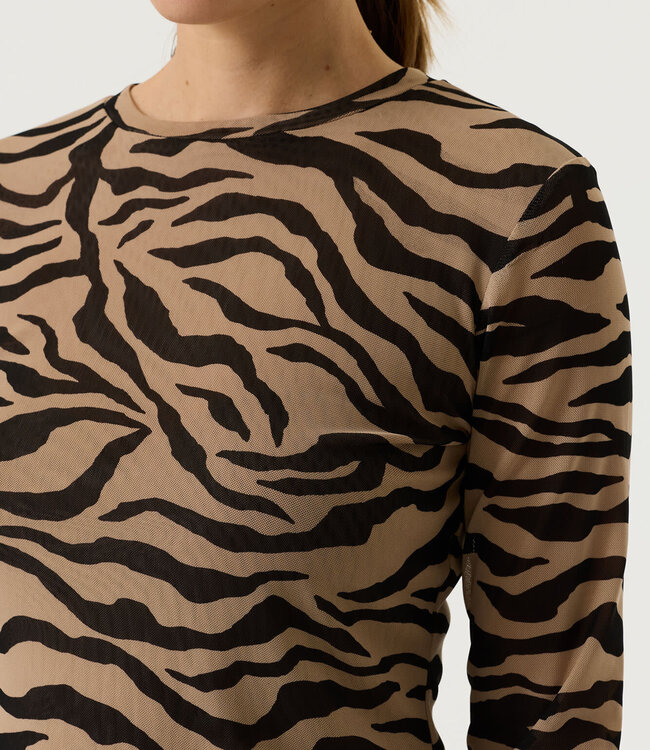 GARCIA T-Shirt LONG SLEEVE GARCIA DAMES WINTER CAMEL
