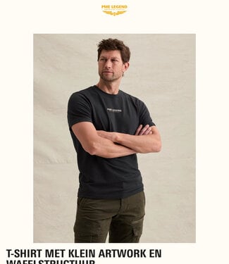 PME LEGEND T-Shirt WAFFLE JERSEY PME LEGEND SALUTE