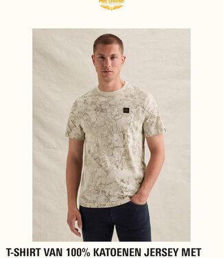 PME LEGEND T-Shirt SINGLE JERSEY PME LEGEND BONE WHITE