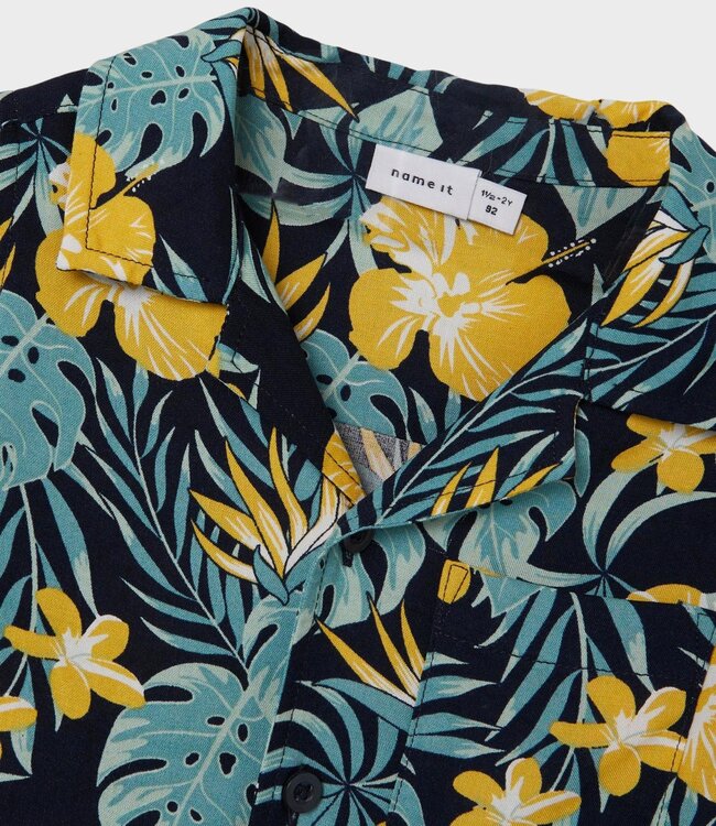 NAME-IT Hemd FERANE Name-It-Boys DARK SAPPHIRE TROPICAL