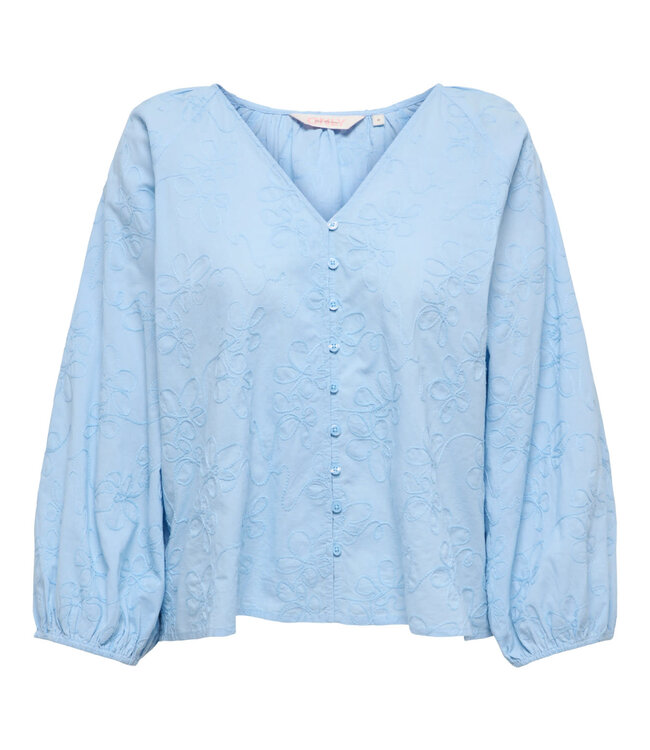 ONLY Blouse ZION V-NECK ONLY SOFT CHAMBRAY