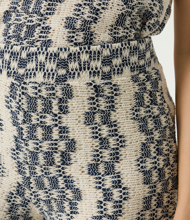 GARCIA Broek SUMMER PRINT GARCIA ECRU BLUE