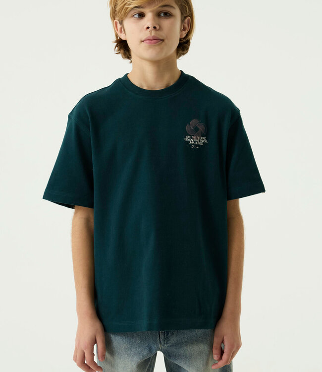 GARCIA T-Shirt KM OFF THE RECORD GARCIA BOYS JADED TEAL