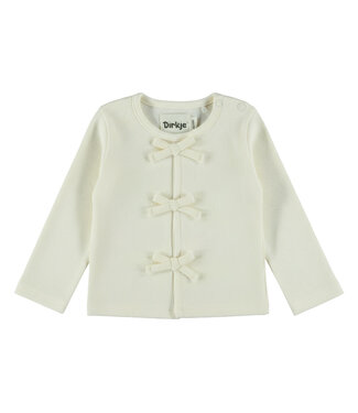 DIRKJE T-Shirt STRIKJES LONG SLEEVE DIRKJE WHITE