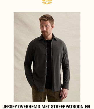 PME LEGEND Hemd JERSEY MET STREEPPATROON PME LEGEND OBSIDIAN