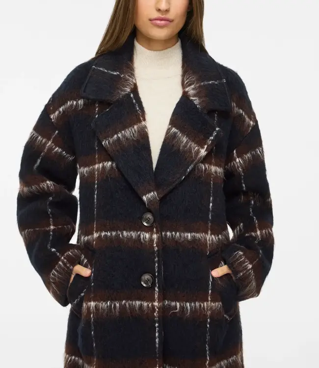 VILA Jas MELON CHECK VILA NAVY BLAZER