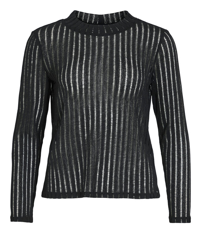 VILA T-Shirt FATIMA CREW NECK VILA BLACK BEAUTY