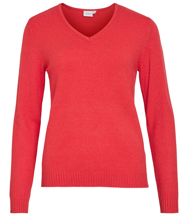 VILA Pull RIL V-NECK  VILA HIBISCUS