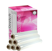 Specipack Stretchfolie Wikkelfolie Handrollen 6 stuks Power 23 my eenzijdig Klevend en Transparant - 50 cm x 300 m - Doos met 6 rollen Palletfolie