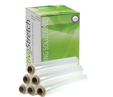 Specipack Stretchfolie Wikkelfolie Handrollen 6 stuks Basic 20 my eenzijdig Klevend en Transparant - 50 cm x 300 m - Doos met 6 rollen Palletfolie