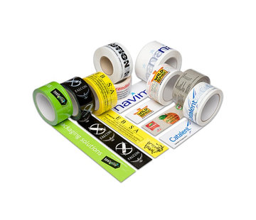 Specipack Bedrukte PVC Tape met Twee Kleuren bedrukt 50 mm x 66 m