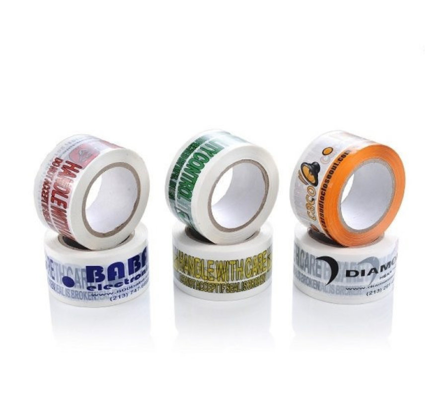 Bedrukte PVC Tape - 2 Kleuren - 50 mm x 66 m