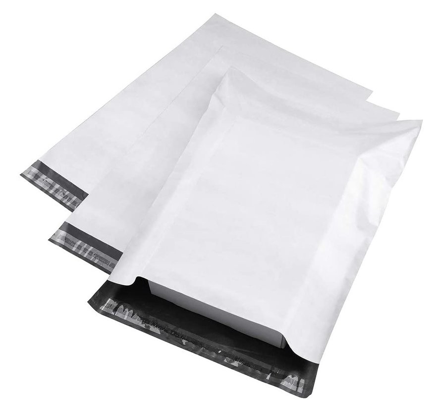Verzendzakken coex - 32 x 42 cm - Doos met 500 verzendzakken - Wit/zwart mailer