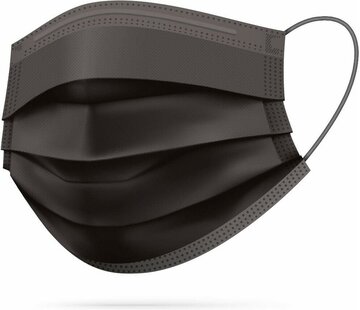 Specipack Type IIR Mondkapjes - Zwart 50 stuks - CE - Medisch mondkapje