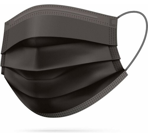 Specipack Type IIR Mondkapjes - Zwart 50 stuks - CE - Medisch mondkapje