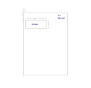 Specipack A4 Papier met 1 sticker - witte pakbon voor bol - 1000 stuks