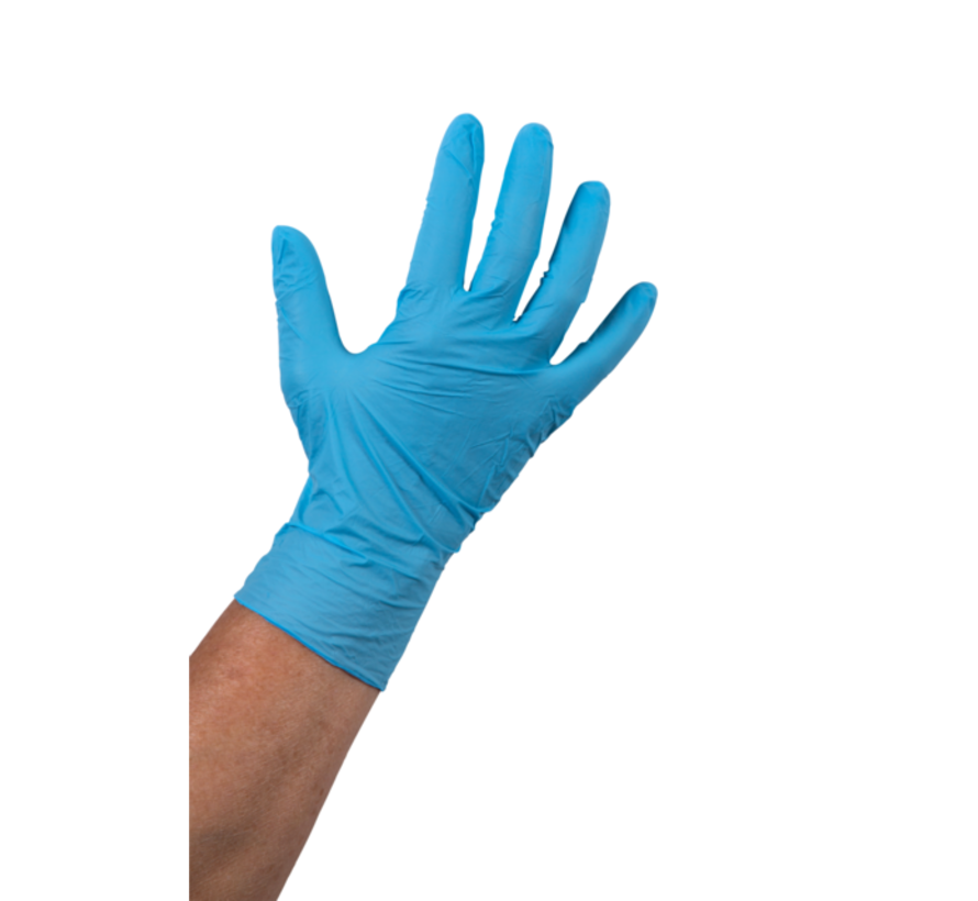 Nitril comfort handschoen - blauw - ongepoederd - maat M - 100 stuks
