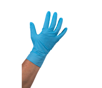 Nitril comfort handschoen - blauw - ongepoederd - maat L - 100 stuks