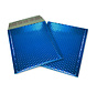 Blauwe luchtkussen enveloppen metallic glanzend D 180 x 250 mm A5+ - Doos met 100 stuks
