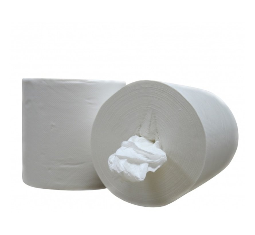 Handdoekrol Midi Coreless 100% cellulose - 1 laags - 19 cm - 6 x 300 meter in folie