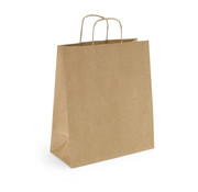 Specipack Papieren tasjes - 22 x 10 x 28 cm - Gedraaid koord - 250 stuks