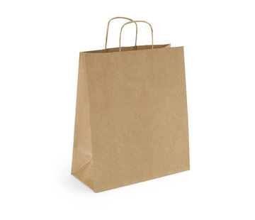 Specipack Papieren tasjes - 22 x 10 x 28 cm - Gedraaid koord - 250 stuks