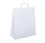 Papieren tasjes - 32 x 17 x 39 cm - Gedraaid koord of Platte Handgreep - Doos met 250 stuks