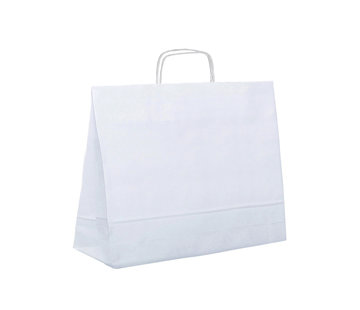 Specipack Papieren tasjes - 54 x 14 x 44 cm - Gedraaid Koord of Platte Handgreep  -200 stuks