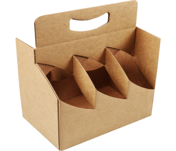 Specipack Draagtray karton - Voor 6 bierflessen - 15 stuks in verpakking