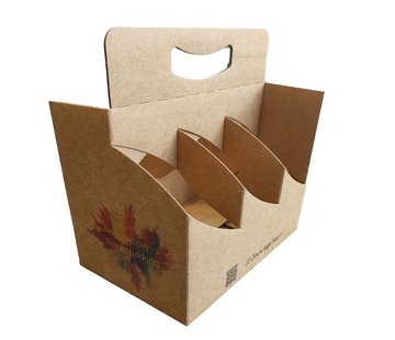 Specipack Draagtray karton bedrukt - voor 6 bierflessen - 30 stuks bedrukt met eigen ontwerp