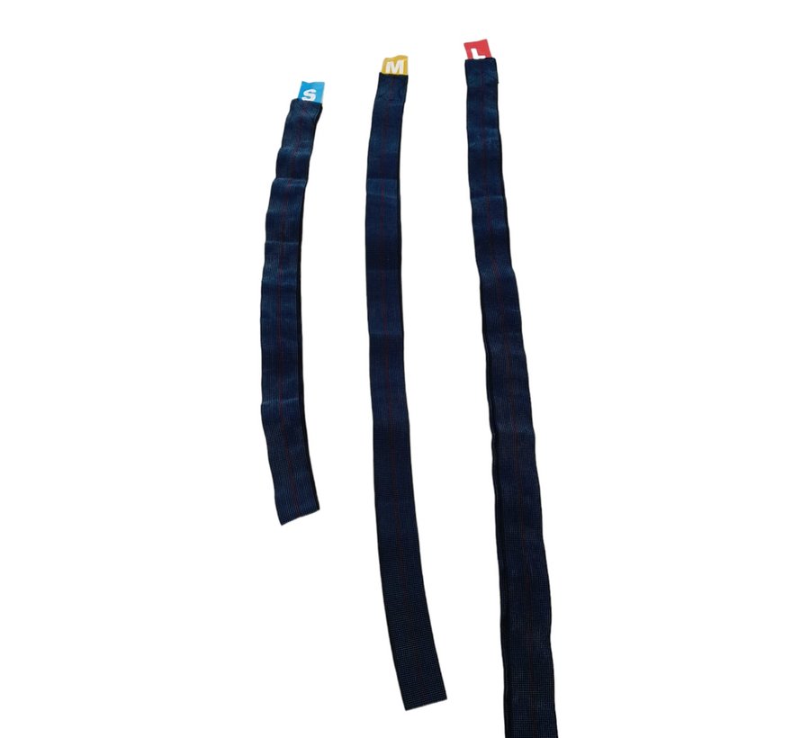 Elastische Band klein 5 cm breed x 68 cm lang - blauw