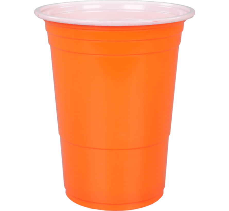 Partycup beker - oranje - 400 ml - 16 oz - oranje - 50 stuks per verpakking