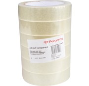 Pergamy Pergamy plakband PP 25 mm x 66 m - Verpakking met 6 rollen