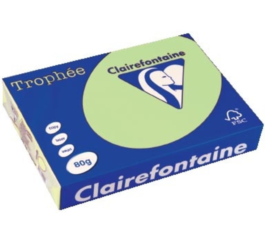 Clairefontaine Trophée  - Gekleurd Papier - A4, - 80 g - 500 vellen - Groen