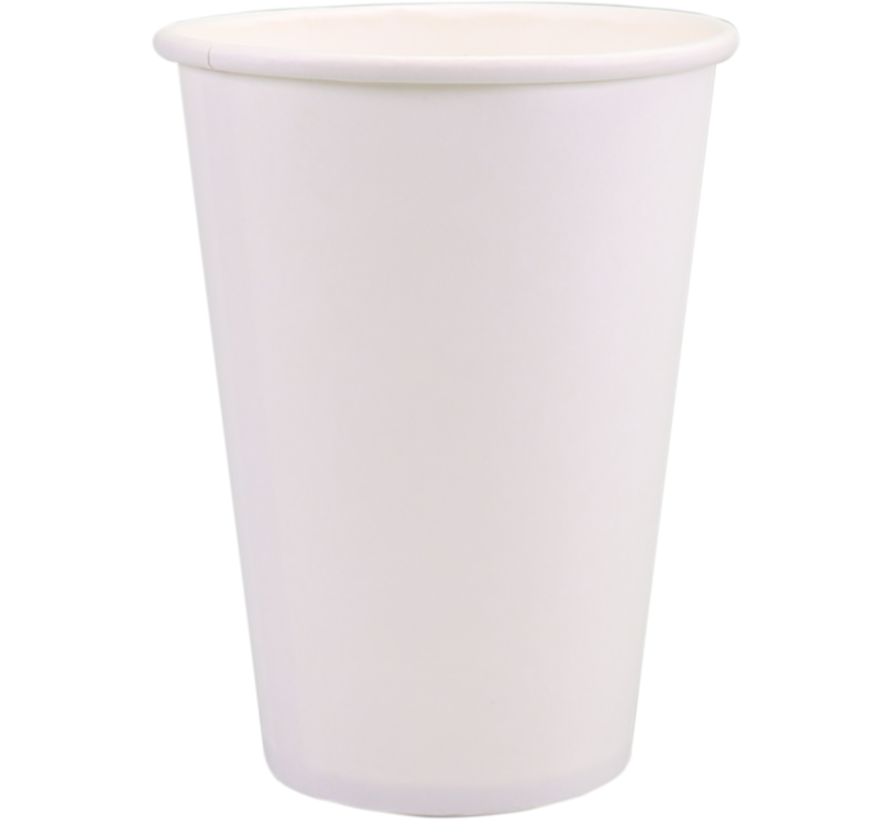 los van indruk tij Beker karton/PE - hot drink cup - 200ml/8oz - wit - 1000 stuks -  VerpakkingenXL