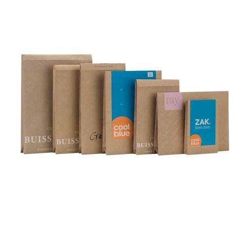 Specipack Bedrukte papieren verzendzakken - do good bag - 250 x 350 x 50 mm - 135g - met retourstrip - 100 stuks