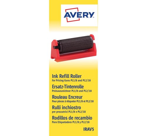 Avery IRAV5 inktrol zwart - doosje van 5 stuks - geschikt voor PL1/8 en PL2/18