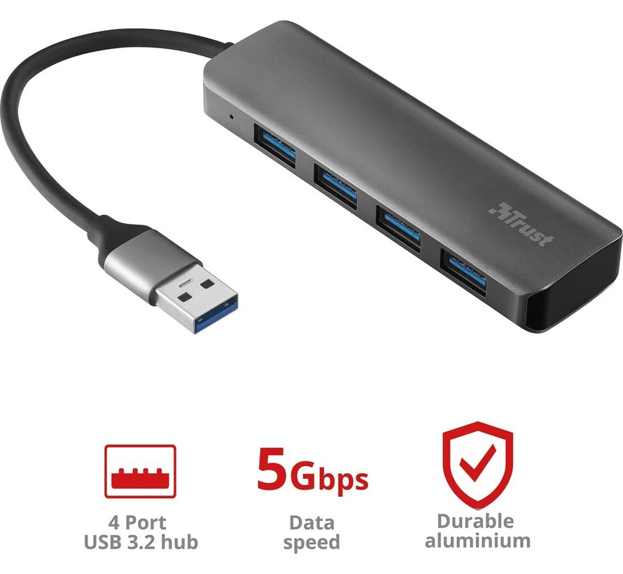 Trust - Halyx USB 3.2 Hub 4-poorten