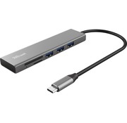 Trust Trust - Halyx USB-C Hub - 3 poorten + 2 kaartsleuven