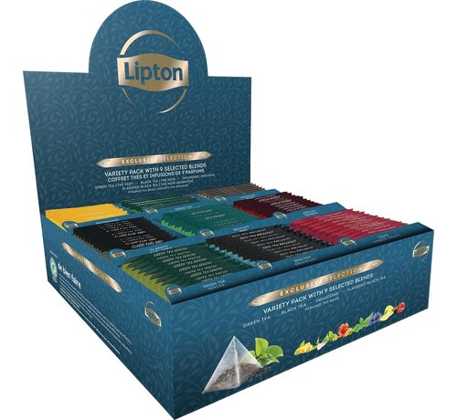 Lipton Lipton - thee  assortiment  - Exclusive Selection - 9 smaken - display met  108 theezakjes