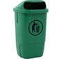 Afvalbak uit kunststof - inhoud 50 L - groen