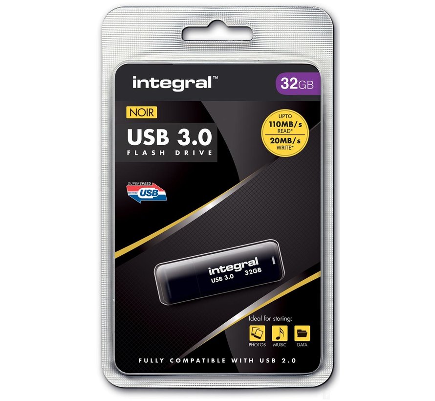 Integral - USB stick 3.0 - 32 GB - zwart