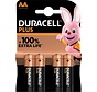 Duracell - batterij Plus 100% - AA - 4 stuks