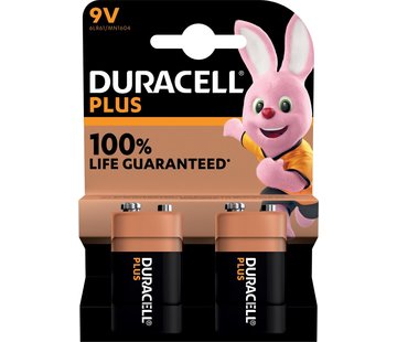 Duracell Duracell - batterij Plus 100% -  9V - 2 stuks