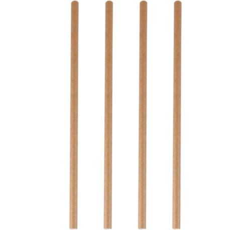 Milkshake rietjes - papier - 250mm - bruin - 2400 stuks