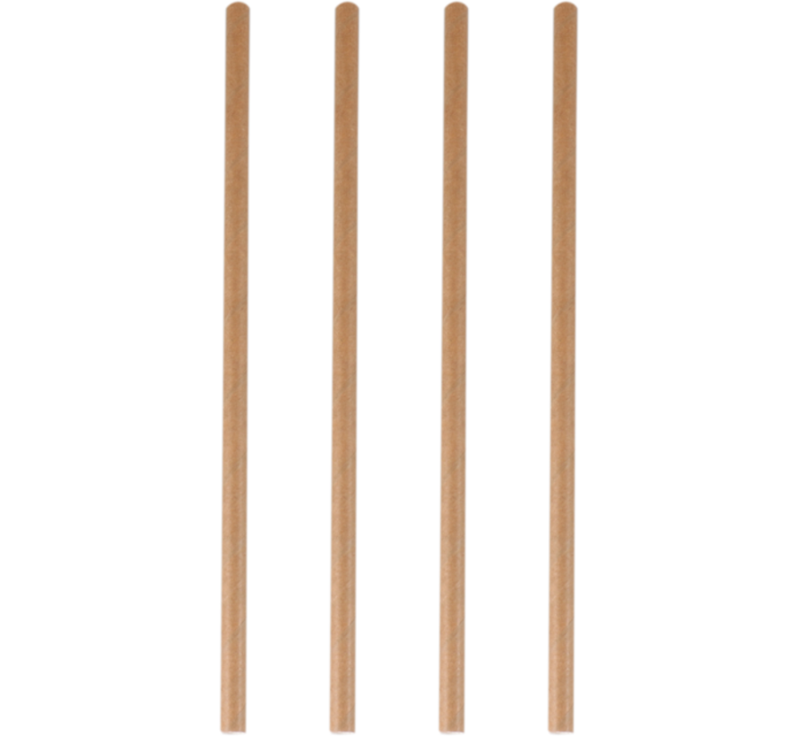 Milkshake rietjes - papier - 250mm - bruin - 2400 stuks