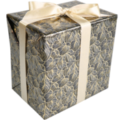 Specipack Cadeaupapier - 30cmx200m - Leafs - zwart/goud